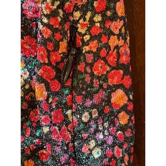 Hutch Anthropologie Pink Ditsy Floral Print V Neck Fit And Flare‎ Dress Size OX - Picture 11 of 11